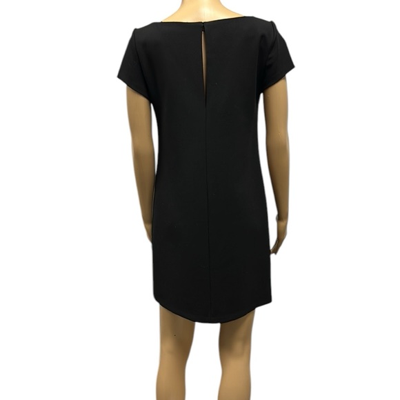 Zara Woman Black Keyhole Back Short Sleeve Shift Dress Imported Womens XS - Picture 2 of 10